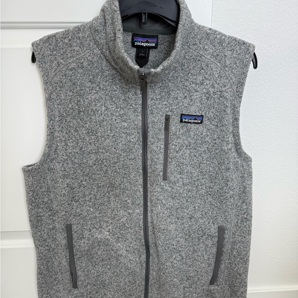 Patagonia Gray Zip-Up Fleece Vest